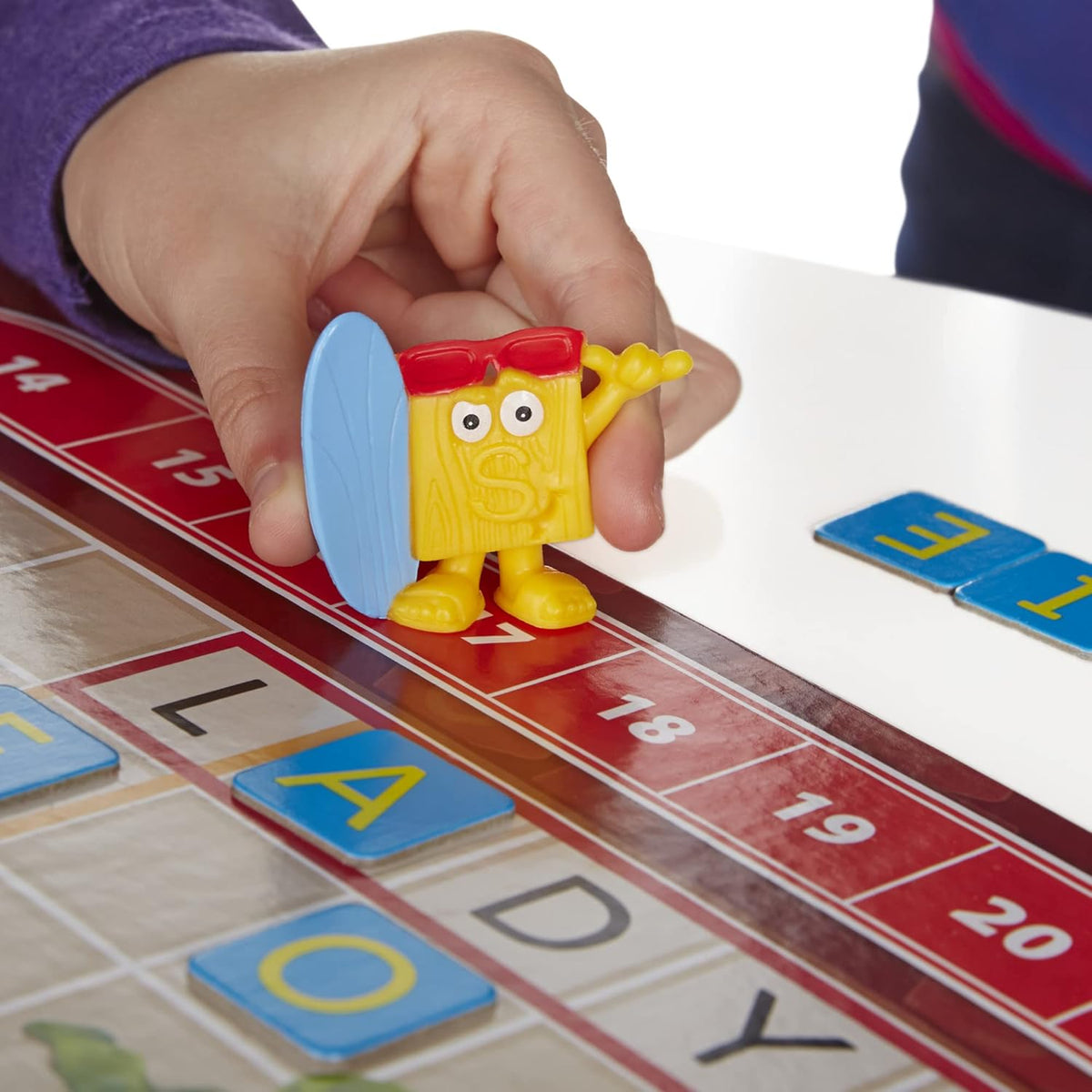 105 plastic letter tiles sized for small hands