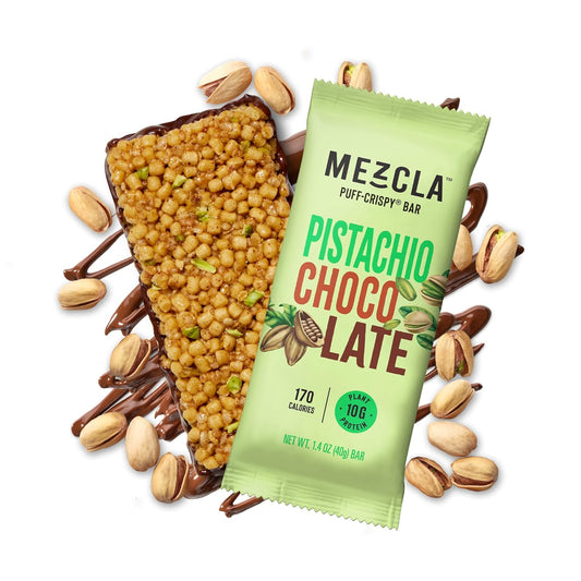 10g complete plant protein per bar sourced from pea crisps and pea protein powder