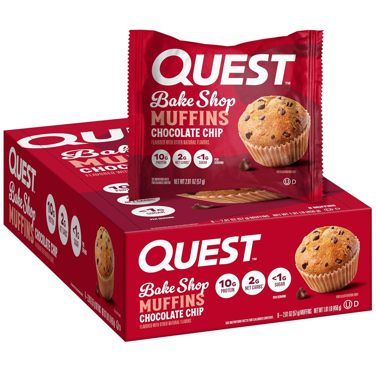10g of protein per muffin from a blend of whey protein isolate, micellar casein, whey concentrate, and calcium caseinate