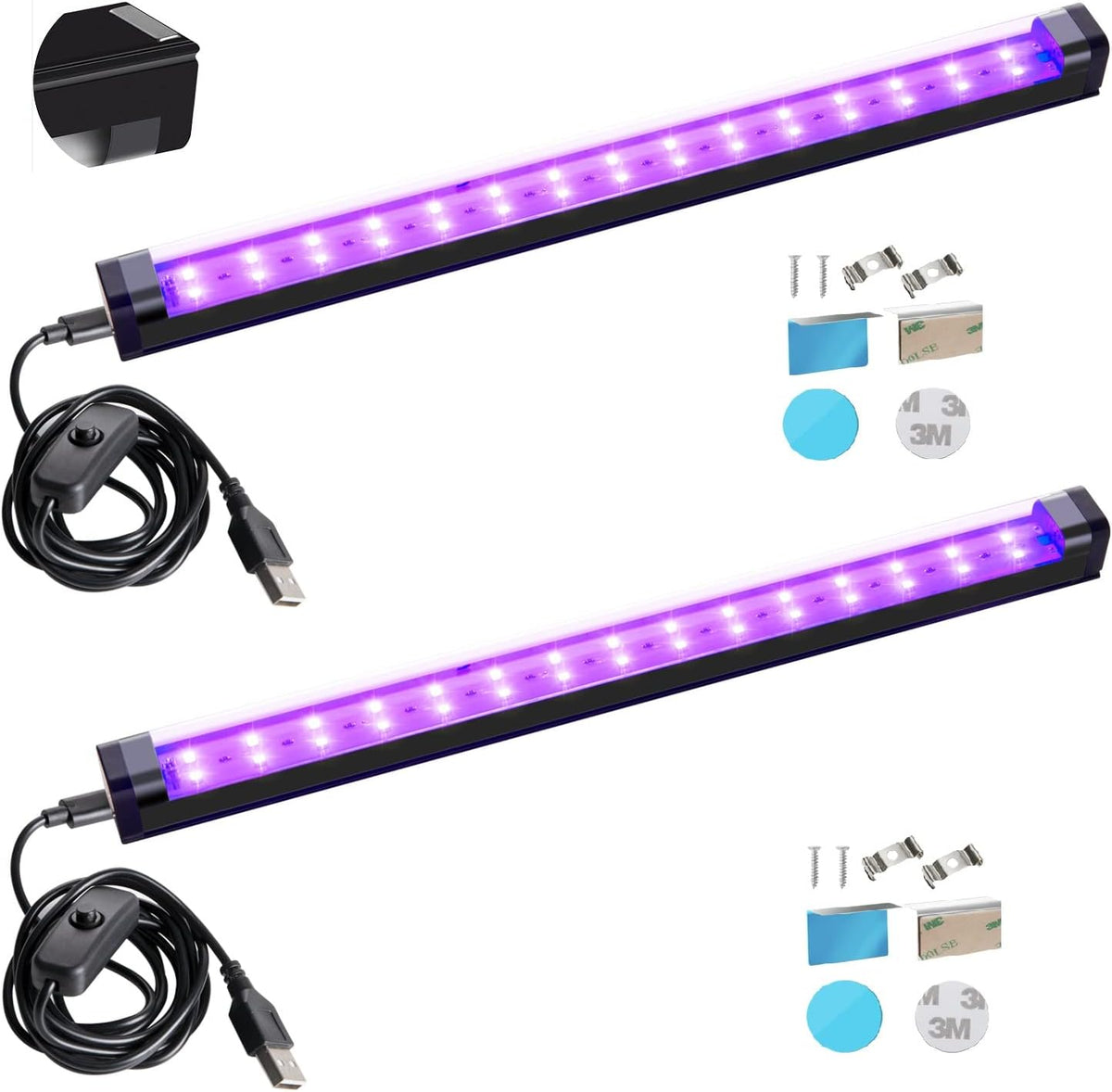 10w led with 30 uv leds per bar emitting 395-405nm wavelength