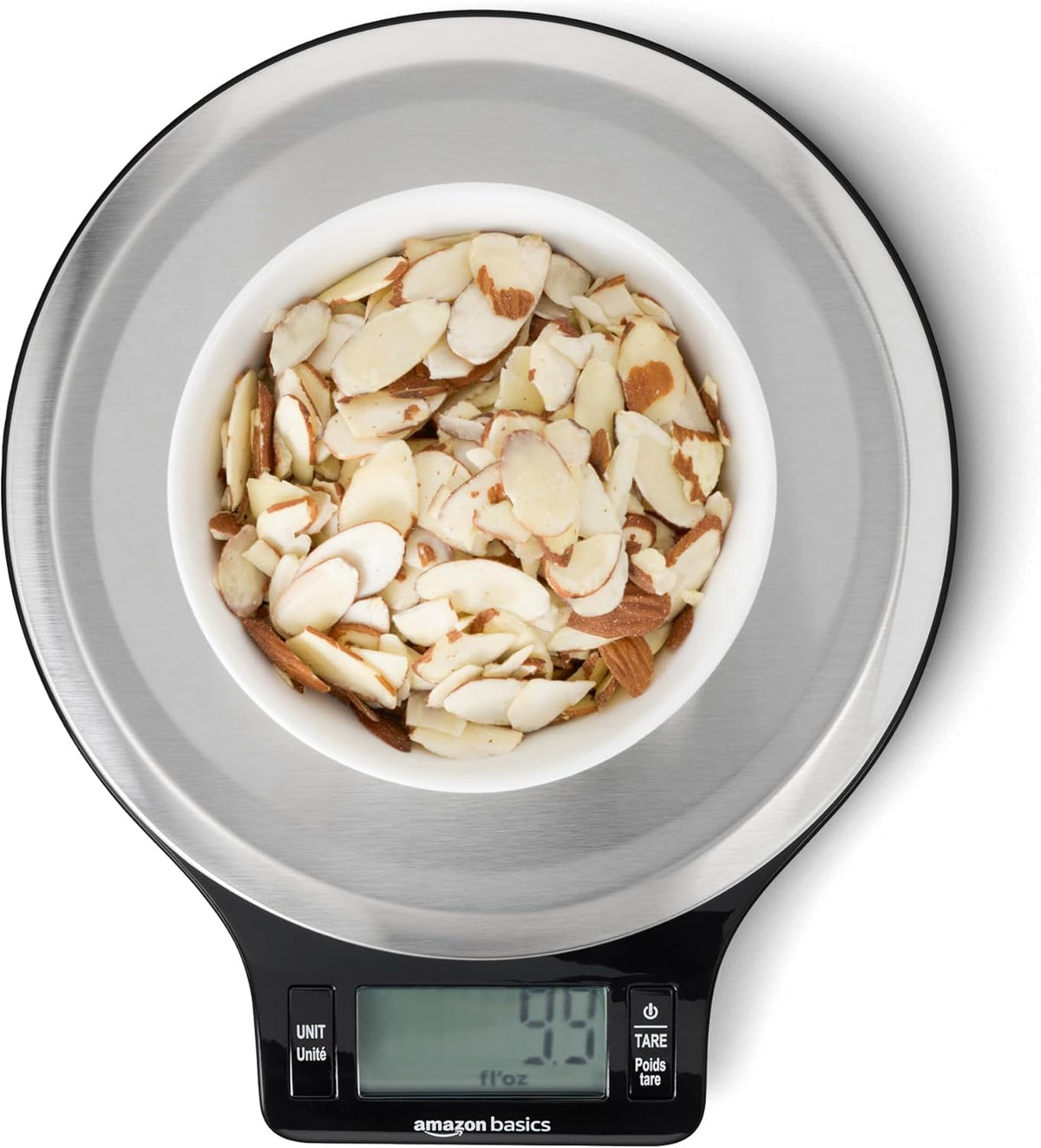 11 lb (5000 g) maximum capacity with 2 g minimum and 1 g readout accuracy