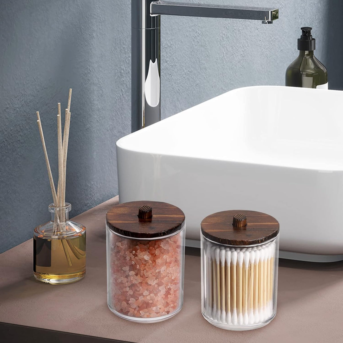 11 variant combinations across three style groups (a, b, c) and lid finishes (clear, brown wood, beige wood, beige bamboo, red brown) plus larger 12oz&10oz sets