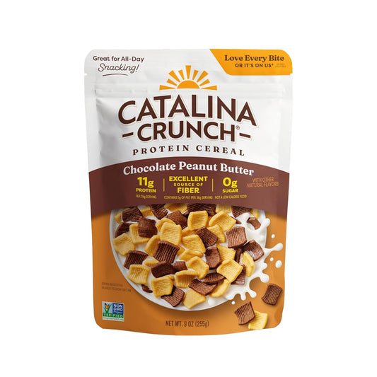 11g of plant-based protein per 1/2 cup serving sourced from pea protein (catalina flour)