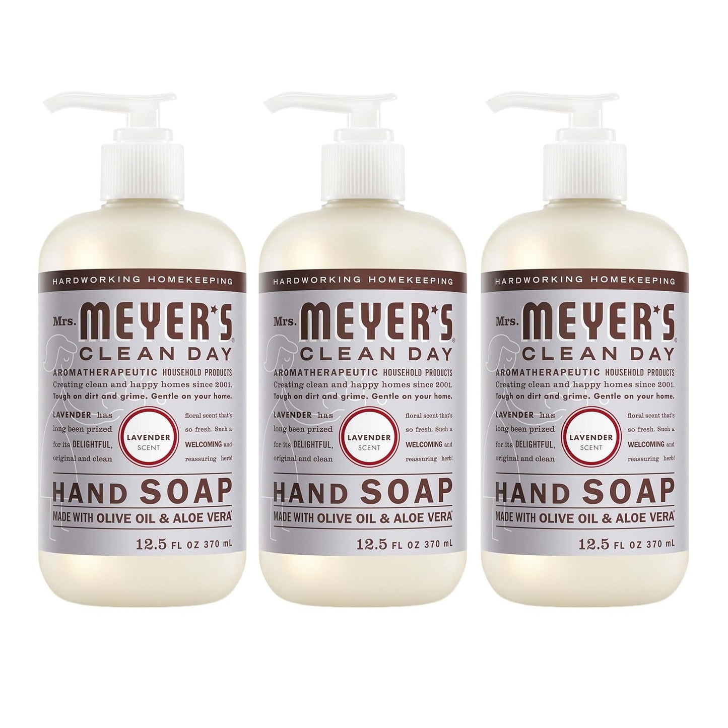 12.5 fl oz liquid hand soap bottle in a 3-pack configuration