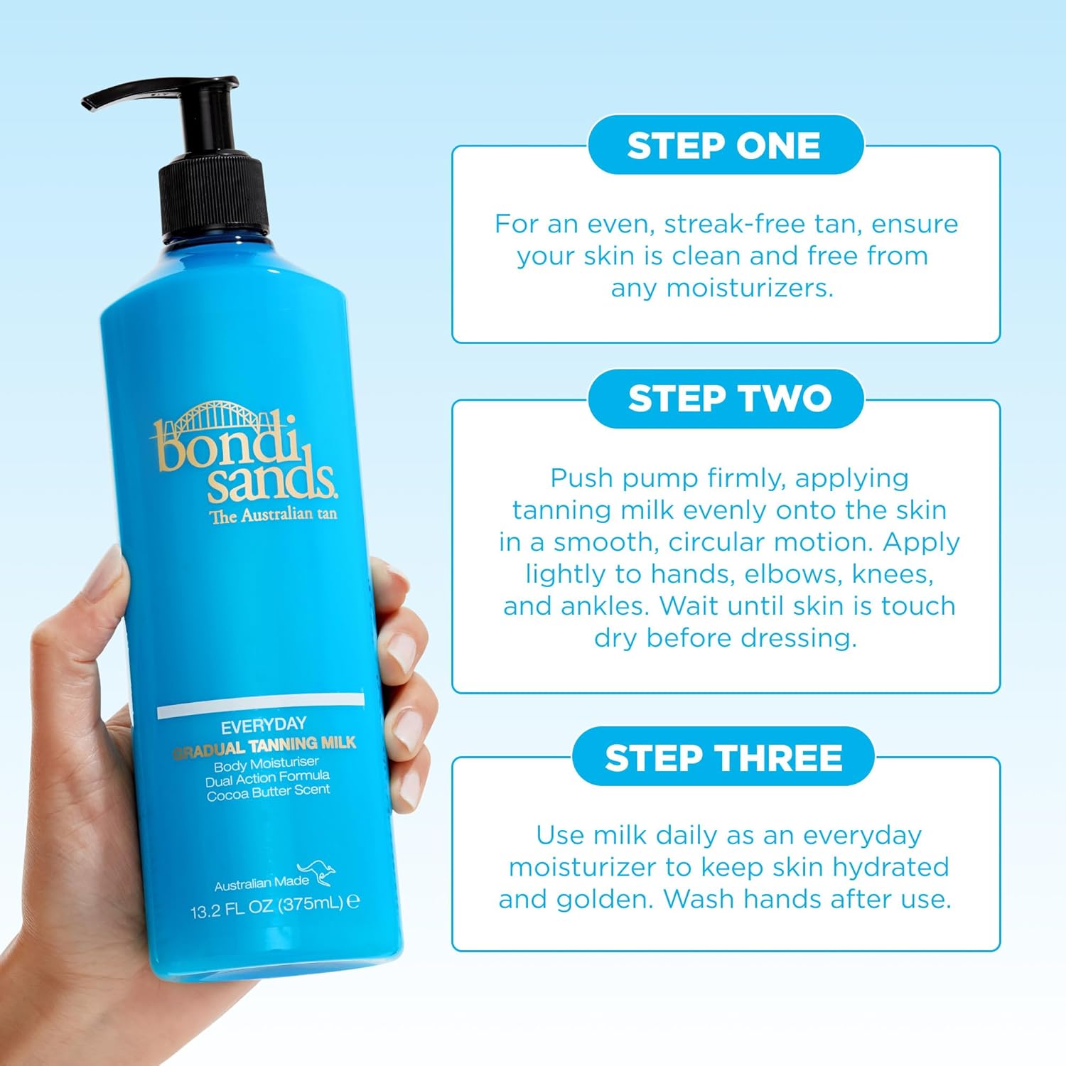12.68 fl oz bottle sized for extended daily use