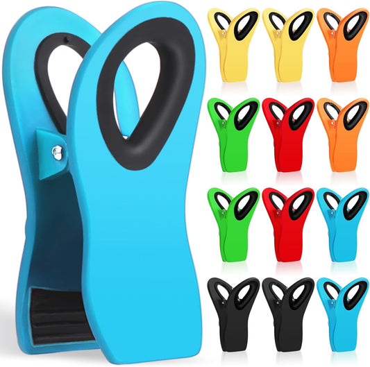 12 bpa-free plastic clips with heavy-duty spring mechanism rated for freezer use