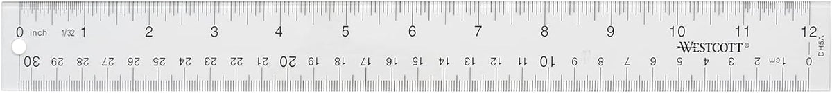 12-inch length with clear acrylic construction