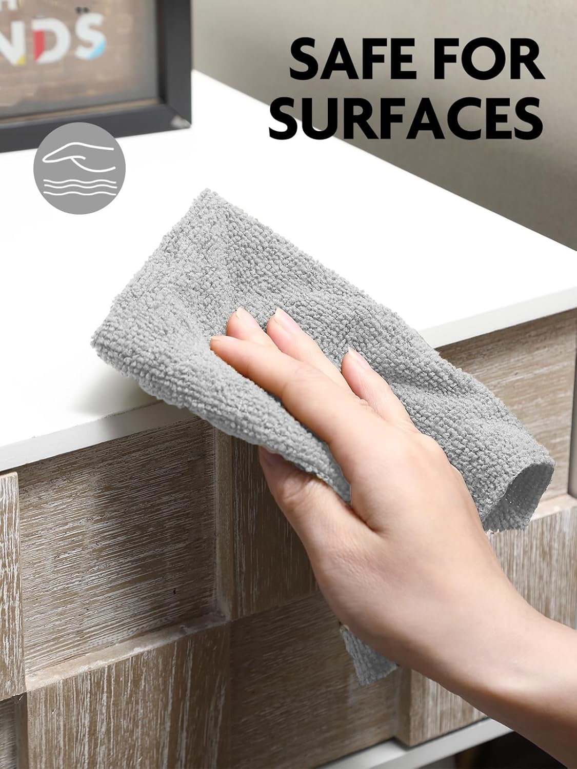 12" x 12" lint-free and scratch-free cleaning surface