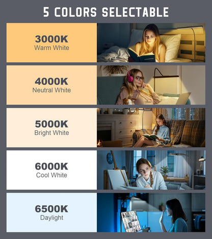 12w energy-efficient led with included 5v/2.4a usb power adapter (works with power bank or computer)
