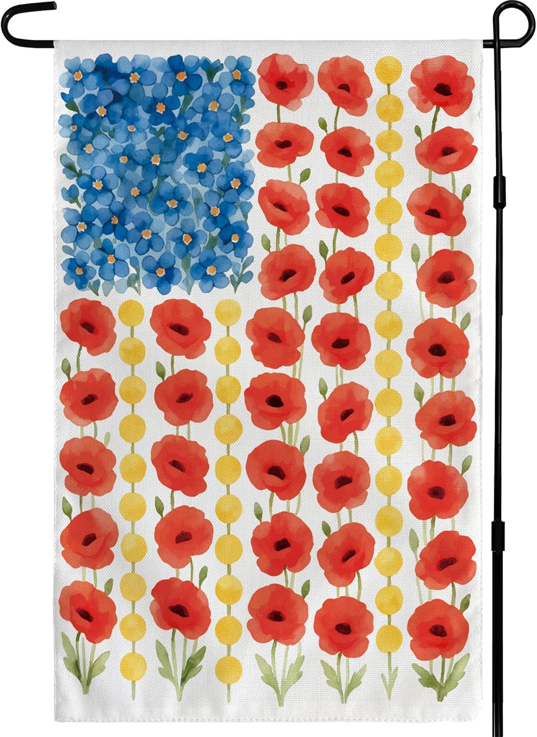 12x18 inch double-sided polyester garden flag with correct-reading text on both sides
