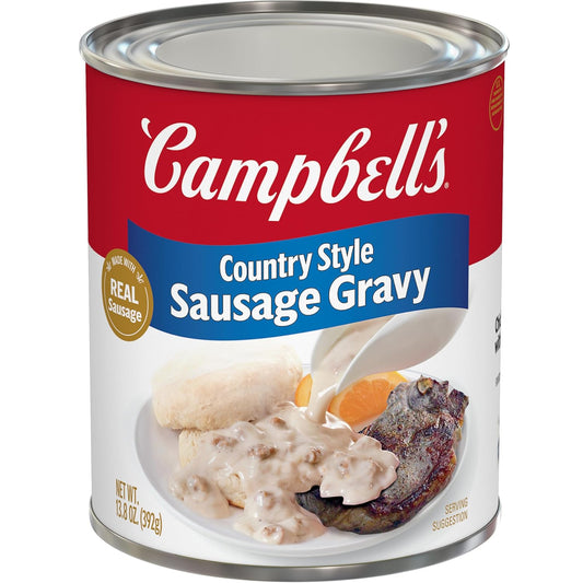 13.8 oz can — largest single-can size in the campbell's gravy line for higher-yield meals