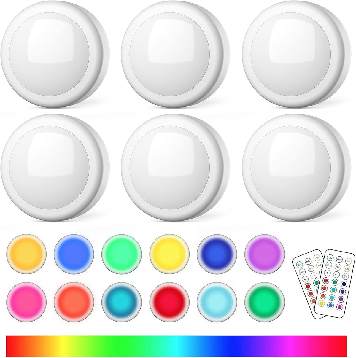 13-color rgb output including warm white plus 2 dynamic modes (fade/smooth)