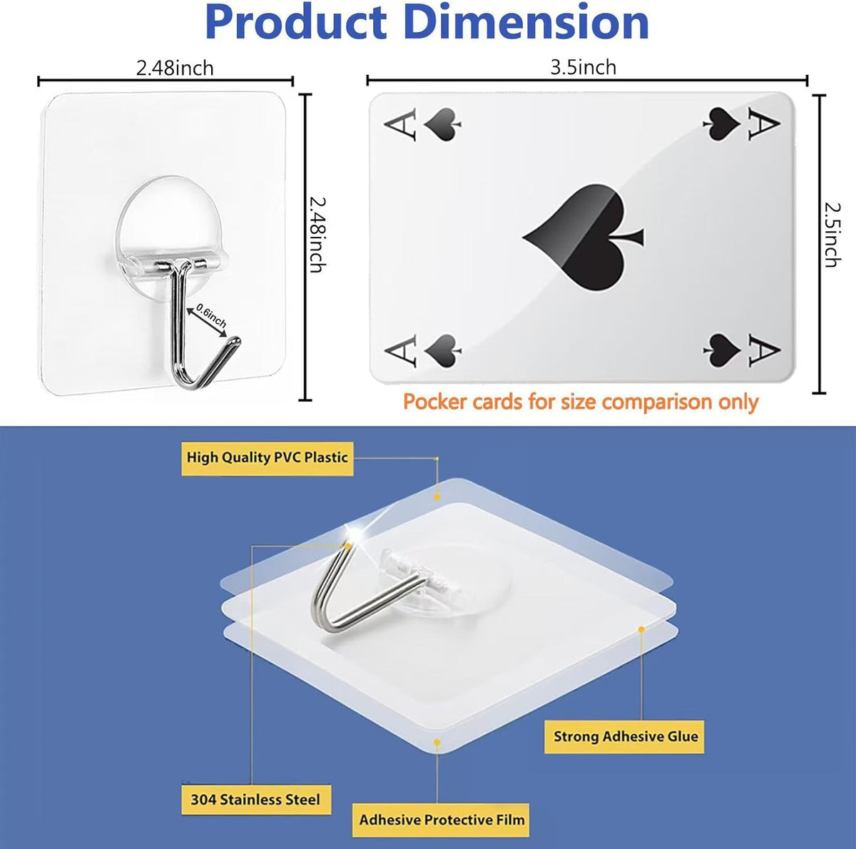 13 lb maximum weight capacity per hook for heavy-duty support