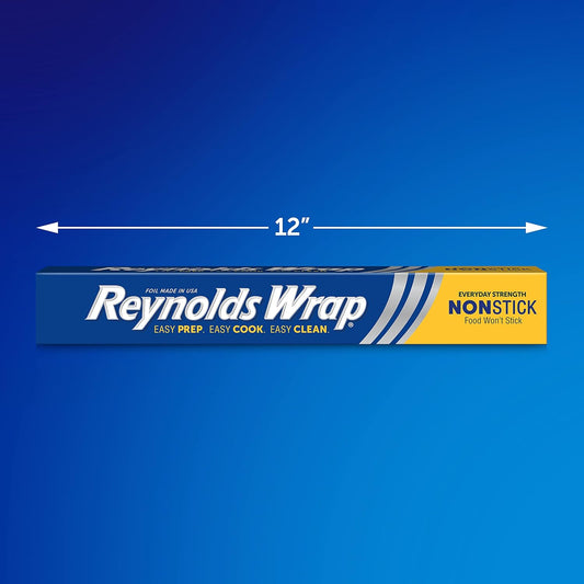 130 square feet of foil (43.33 yards x 12 inches) per standard roll; 50 sq ft and pack-of-12 bulk variants available