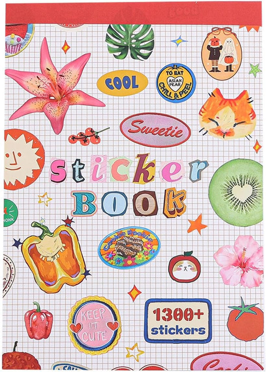 1300+ die-cut stickers across 50 hand-illustrated pages