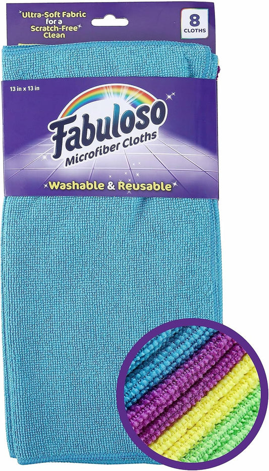 13x13 inch square microfiber cloth with soft, thick hand-feel when folded