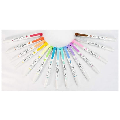 15 assorted 'mild' pastel colors with matching color-coded barrel clips for quick selection