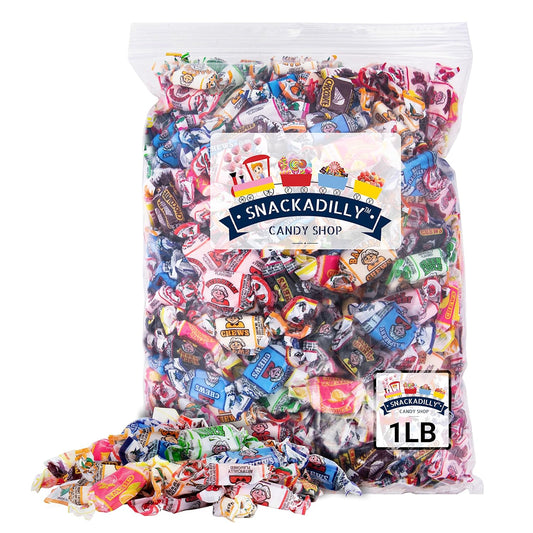 15 distinct flavors including blue raspberry, chocolate, peach, and 3 sour varieties