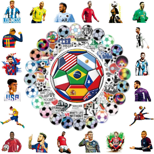 150 sheets of mixed soccer/football designs, each 2-3.5 inches