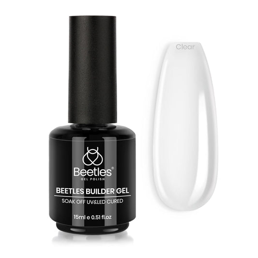 15ml (0.51 fl oz) bottle in 21 color/finish variants including clear, nude, pink, jelly, sheer, glitter, blue, brown, and white
