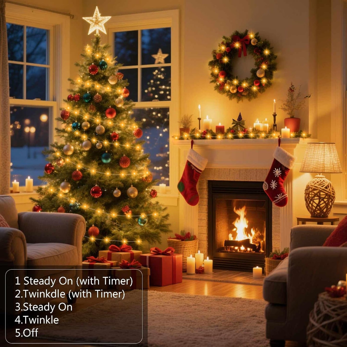 16.4ft silver copper bendable wire with 50 leds per string (2700k warm white available)