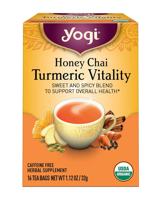 16-count box of individually wrapped compostable tea bags