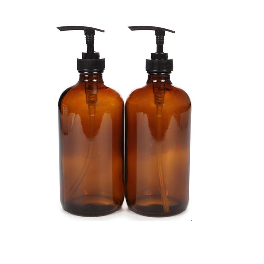 16 fl oz large-capacity amber glass bottle