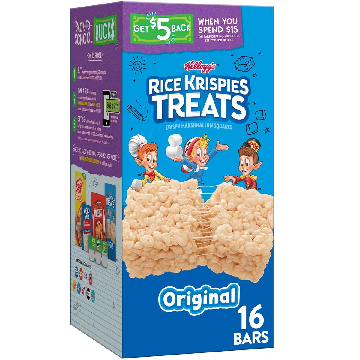 16 individually wrapped marshmallow snack bars per 12.4oz box