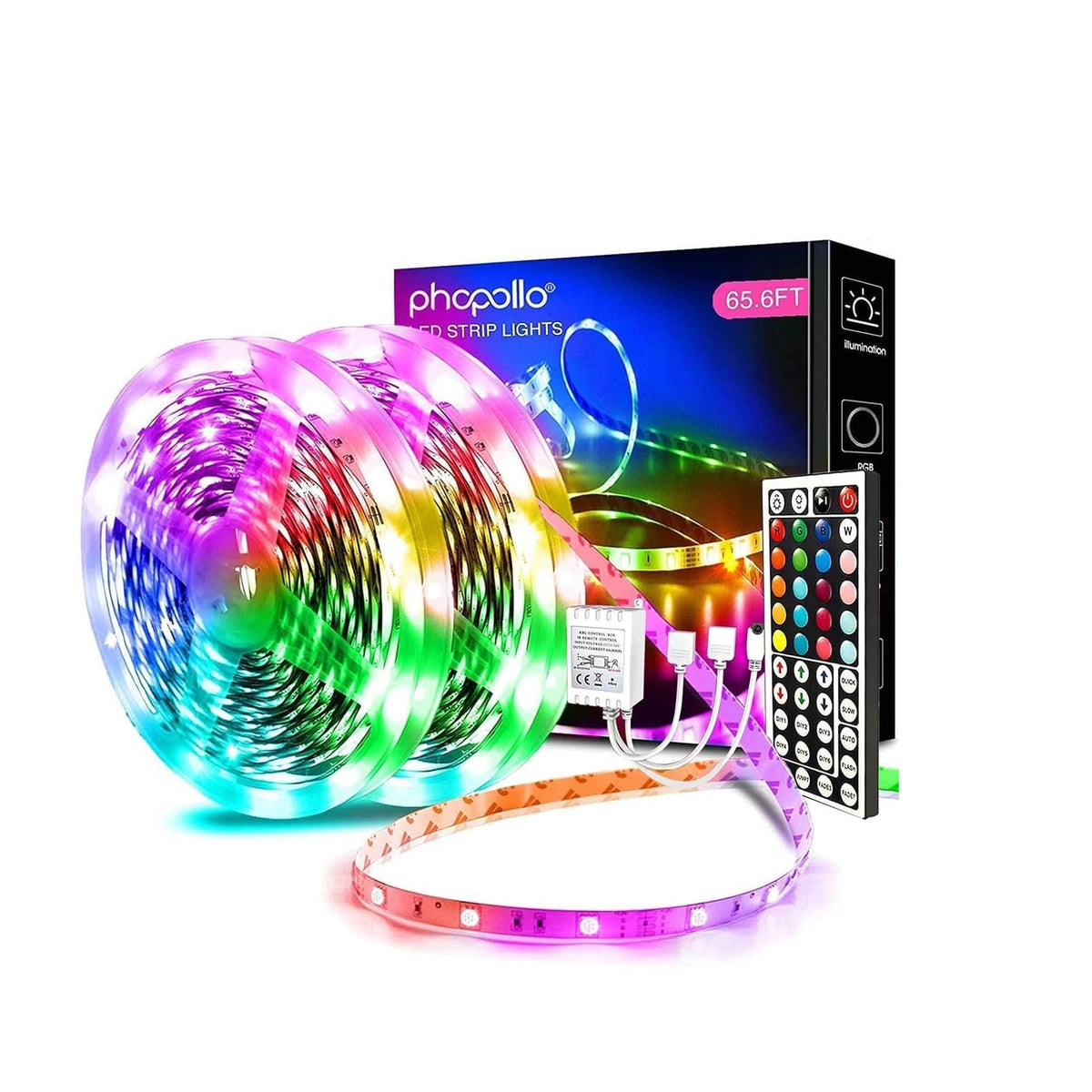 16 million rgb colors controlled via bluetooth smartphone app