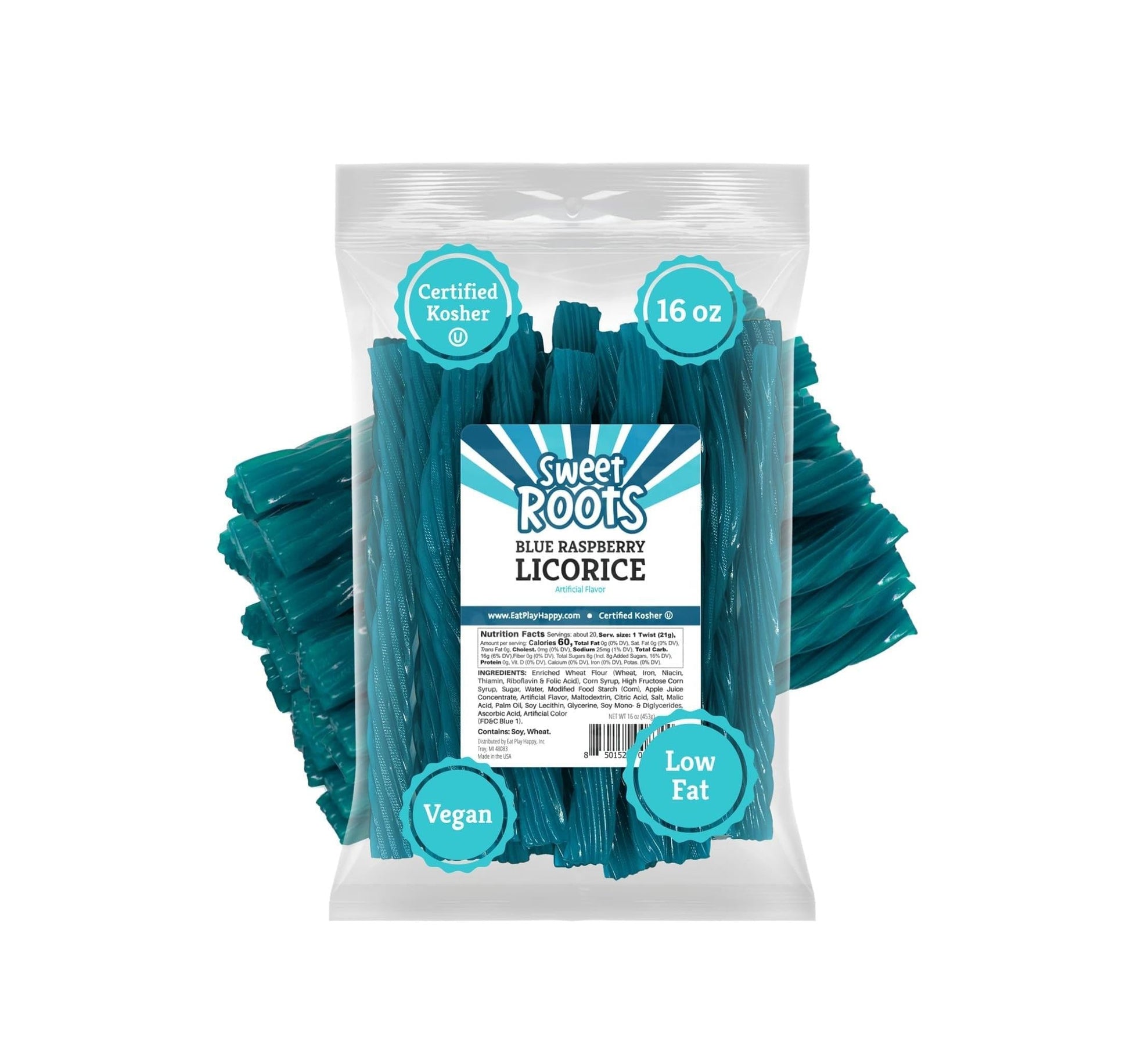 16 oz (1 pound) jumbo-size bag with extra-thick chewy ropes
