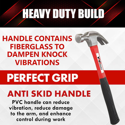 16-oz head weight balanced along a 13.7-inch body for versatile general-purpose use
