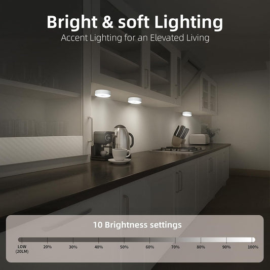16 rgb color options with 10 dimmable brightness levels