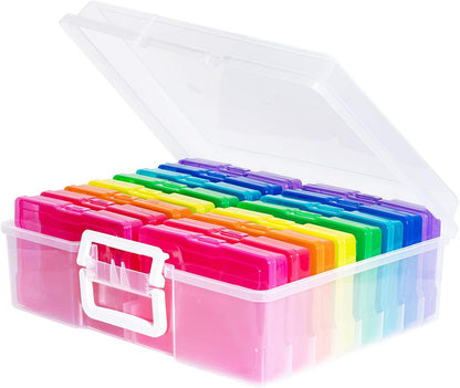16 snap-tight latch cases each holding 100 4x6 photos (1600 total capacity)
