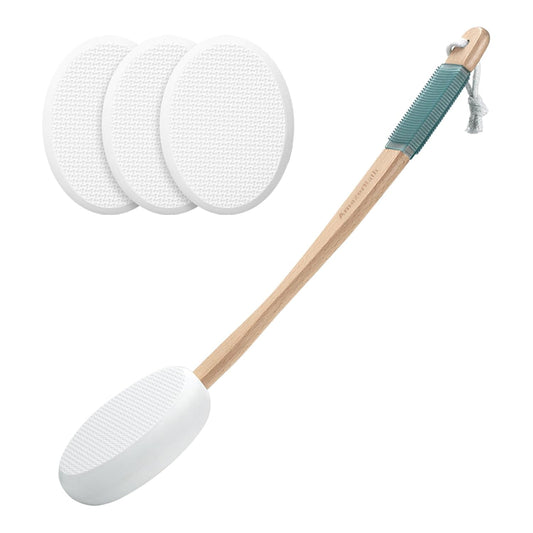 17-inch curved handle for extended reach