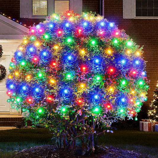 176-led mesh net sized 8.7ft x 5.2ft for wide shrub coverage