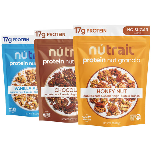 17g whey protein per 2/3 cup serving from added protein crisps