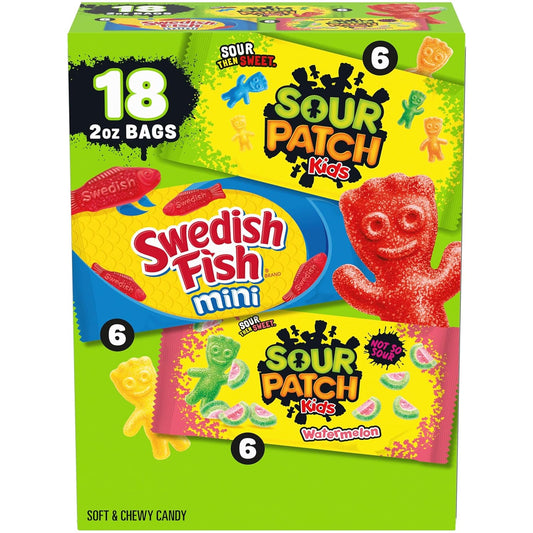 18 individually wrapped 2 oz single-serve bags