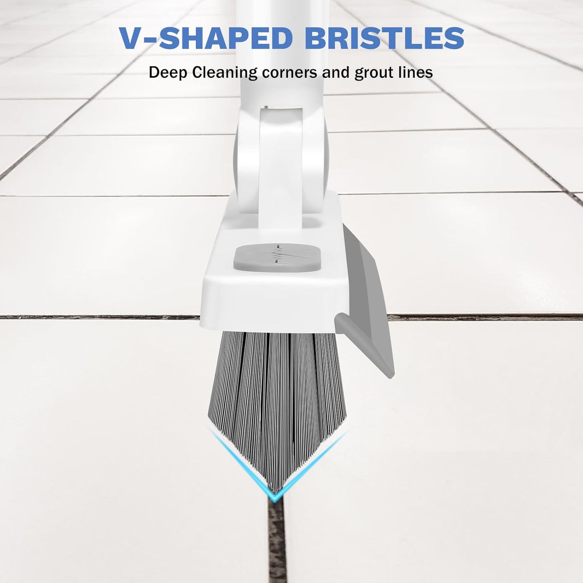180° rotatable swivel head for multi-angle deep cleaning