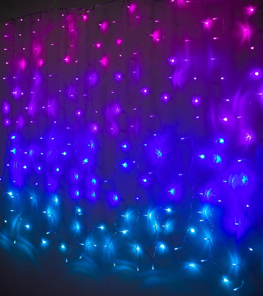 192 led bulbs in curtain/icicle form factor for dense, full-coverage glow