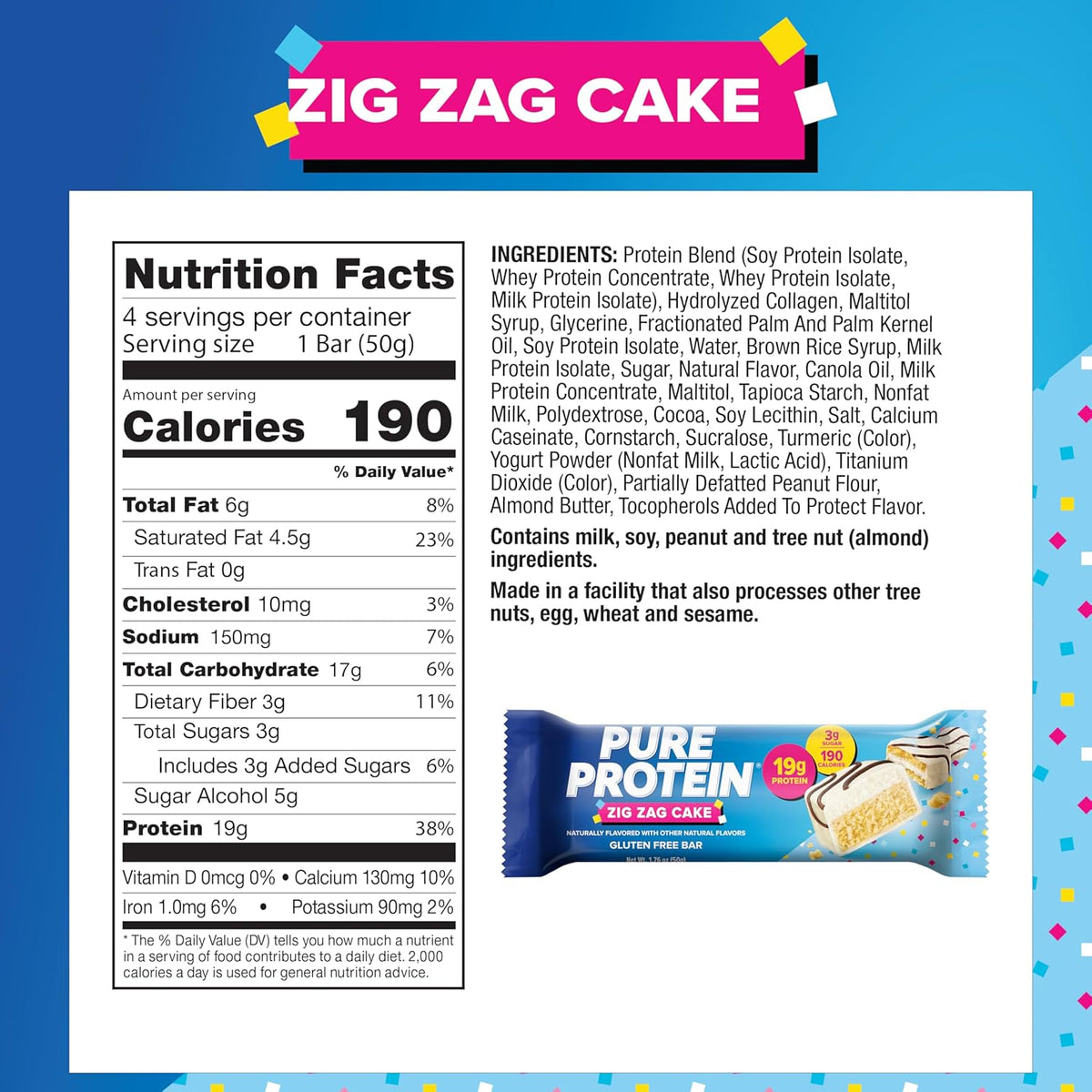 19g of protein per bar