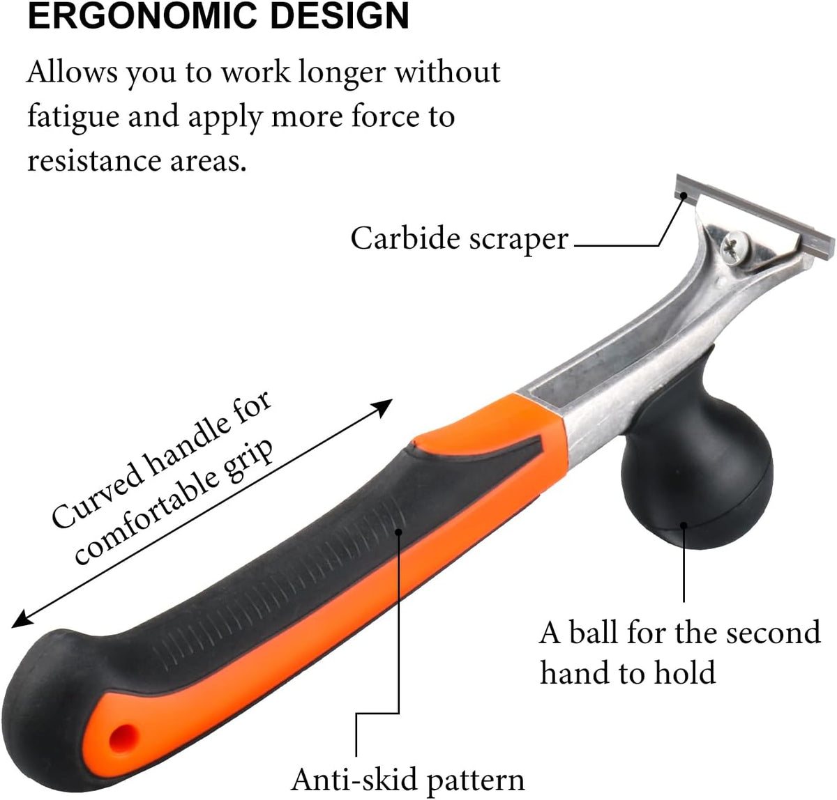 2-1/2 inch blade width mounted in a 9.84 inch overall tool for leverage and reach