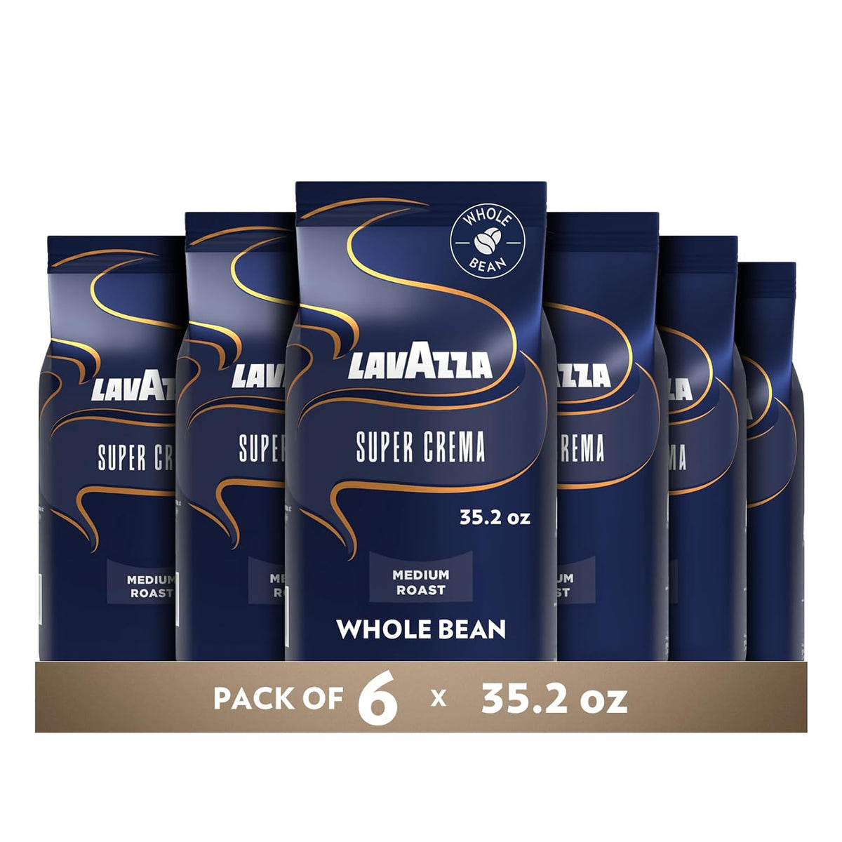 2.2 lb whole bean bag with 6-pack bulk configuration