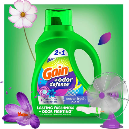 2-in-1 detergent and odor-fighting action in a single pour