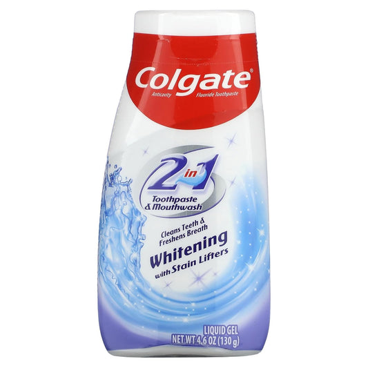 2-in-1 gel formula combining whitening stain lifters and cavity protection