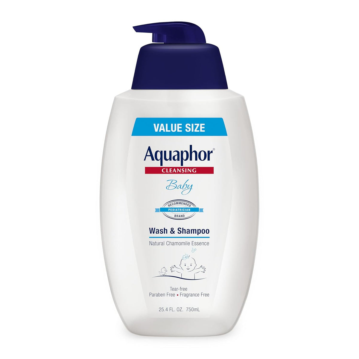 2-in-1 tear-free baby wash and shampoo formula
