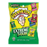 WARHEADS Extreme Sour Hard Candy Assorted Flavors 2 oz Bag Nostalgic Stocking Stuffer and Halloween Treat