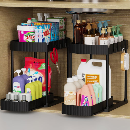 2-pack value set with 15" x 8" footprint and 12.8" or 14.8" height options