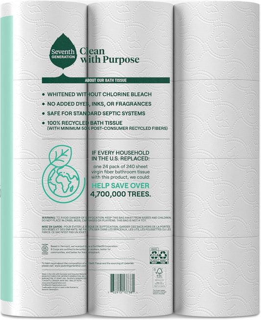 2-ply embossed sheets delivering softness and durability (240 sheets per roll)
