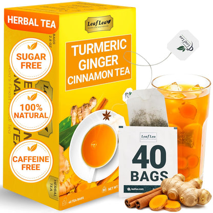 20+ herbal tea varieties including turmeric ginger cinnamon, soursop, hibiscus, butterfly pea, moringa, chamomile, peppermint, lavender, and dandelion blends