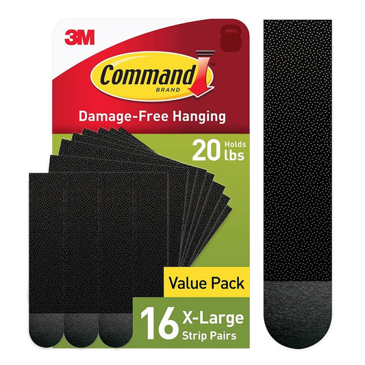 20 lb weight capacity per 4-strip set for heavy frames